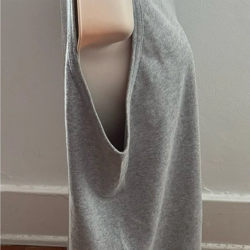 Champion Authentic athletic gray embroidered logo tank top, size M athleisure